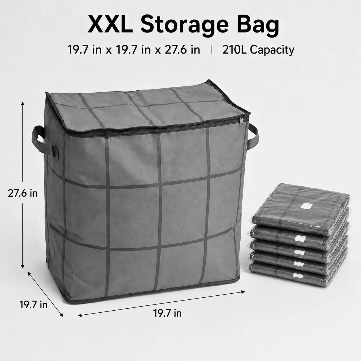 Spacious Moving Storage Bin for Quilts & Bedding
