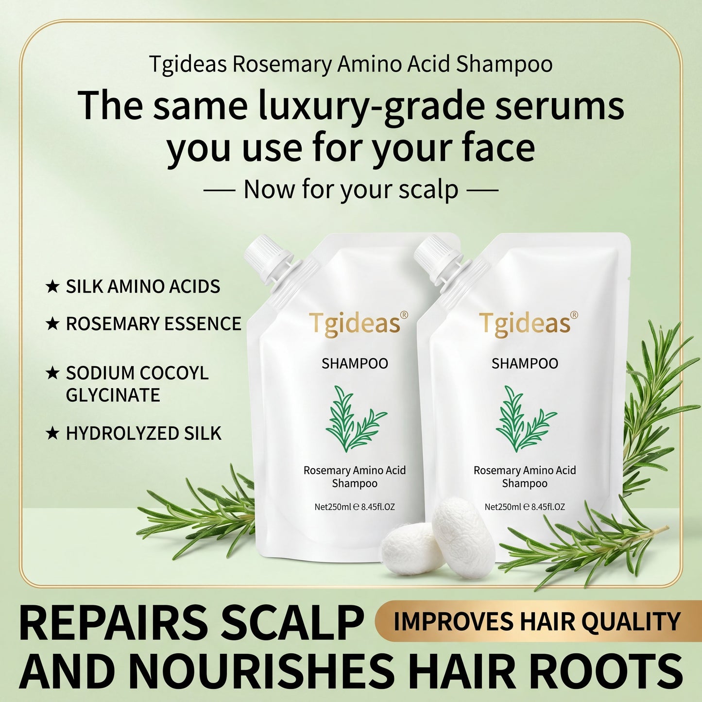 Tgideas®Rosemary&Anti-Hair Fall HairLoss Treatment Shampoo