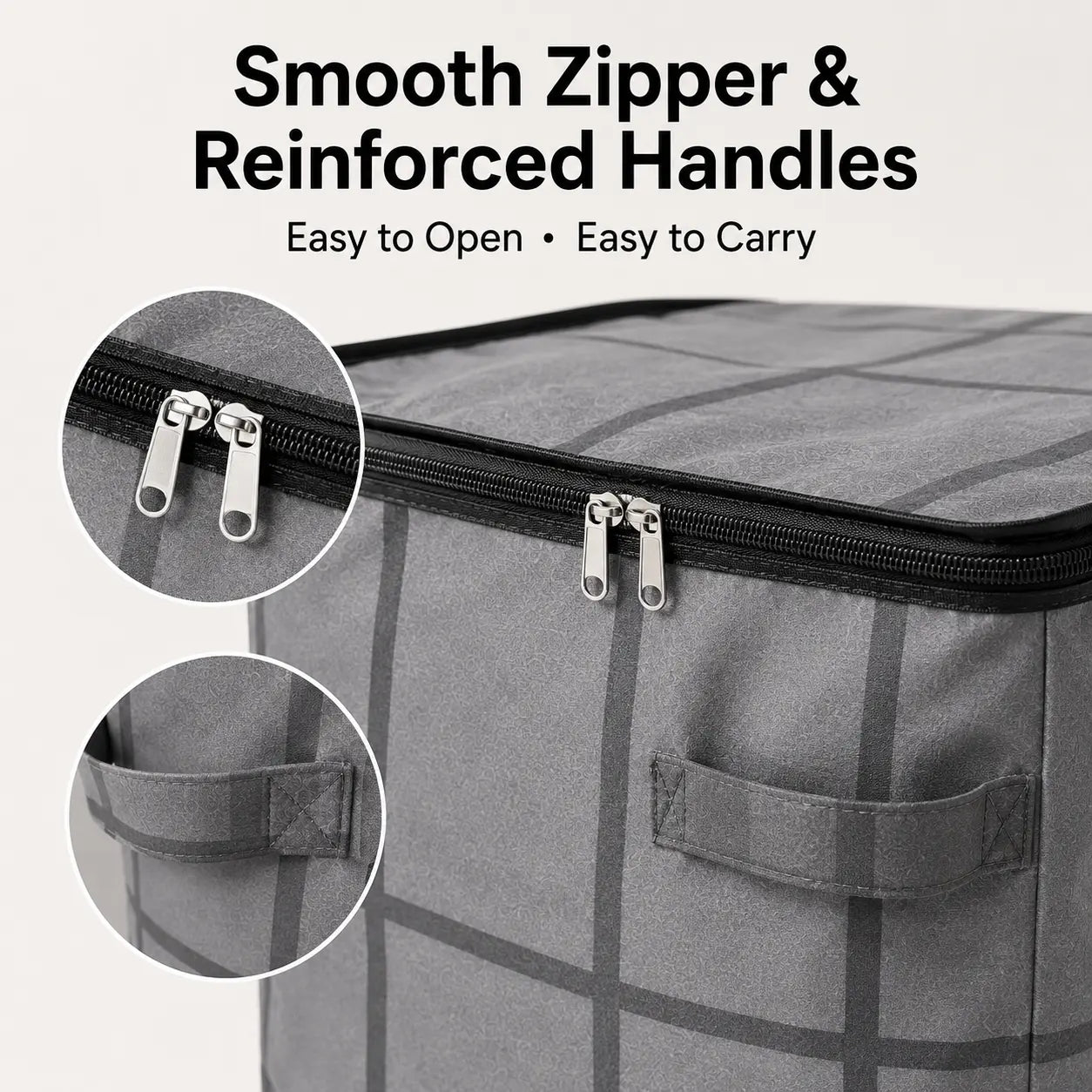 Spacious Moving Storage Bin for Quilts & Bedding