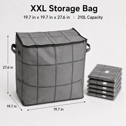 Spacious Moving Storage Bin for Quilts & Bedding